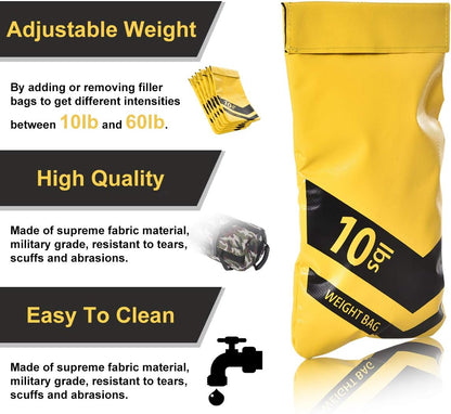 Workout Sandbag for Fitness 10 to 60 Lbs, Adjustable Military Sandbags, Training Weight Bags, Full Body Exercise Equipment with Filler Bag (Camouflage)