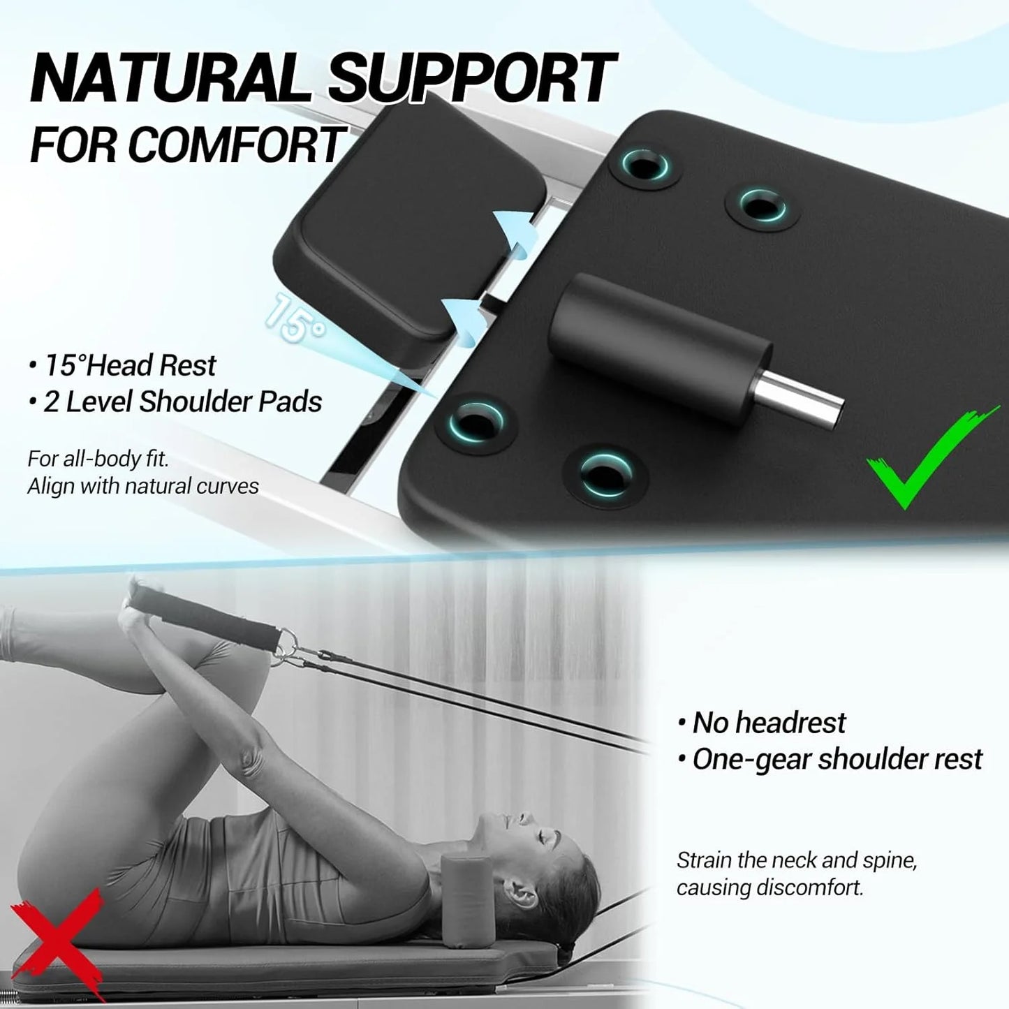 Foldable Pilates Reformer, Pilates Machine for Home Use, with Dual Resistance- Springs and Cords, Pilates Equipment for Home Workouts with Jump Board, up to 400 LBS