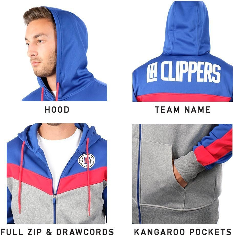 Men'S NBA Official Full Zip Hoodie Sweatshirt