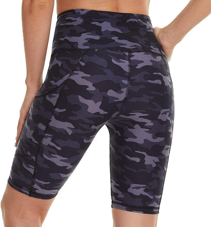 Yoga Shorts for Women – 5" High Waisted Biker Shorts with Pockets for Workout, Training, Running